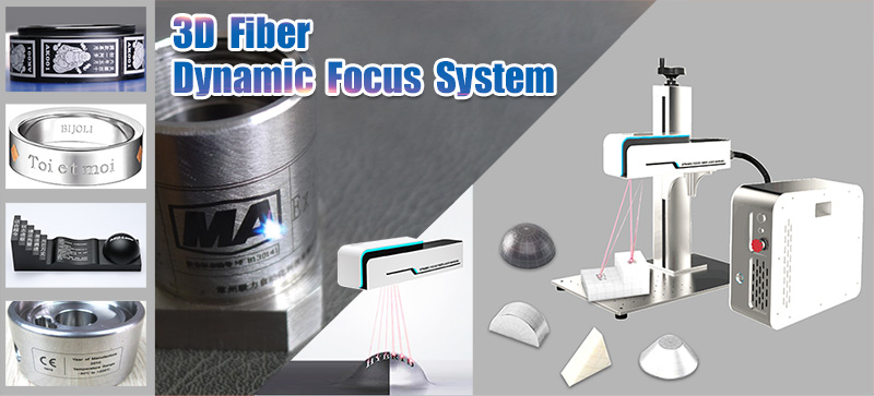 MRJ-laser 3d fiber laser marking dynamic focusing engraving machine for metal and non metal