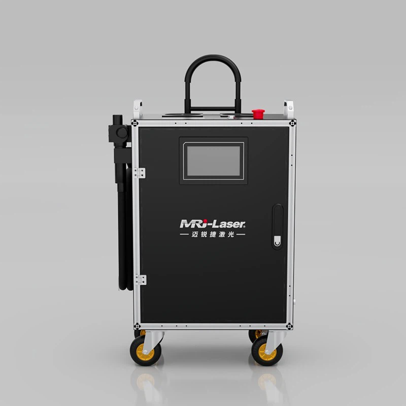 Suitcase 300 Watts Pulse Laser Wave Laser Cleaning Machine For Outdoor Exterior Wall Cleaning