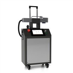 Máy làm sạch bằng sợi quang loại hành lý 50W để làm sạch kim loại và phi kim loại